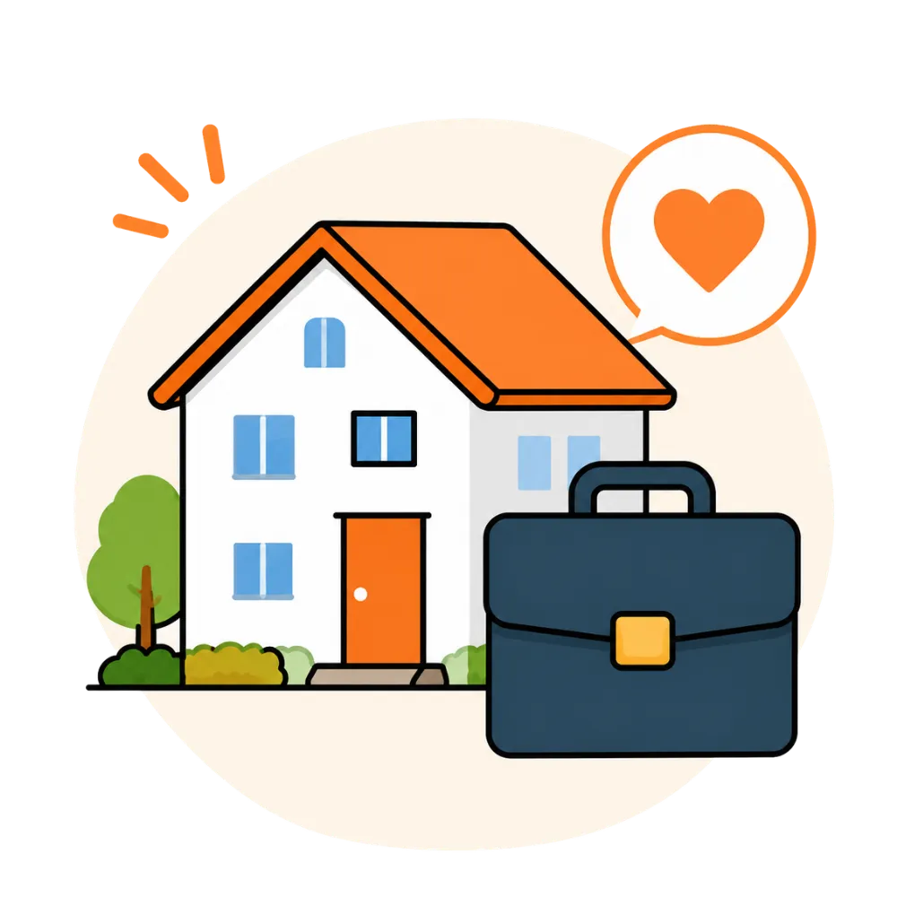 仕事と住まいを紹介するイメージ