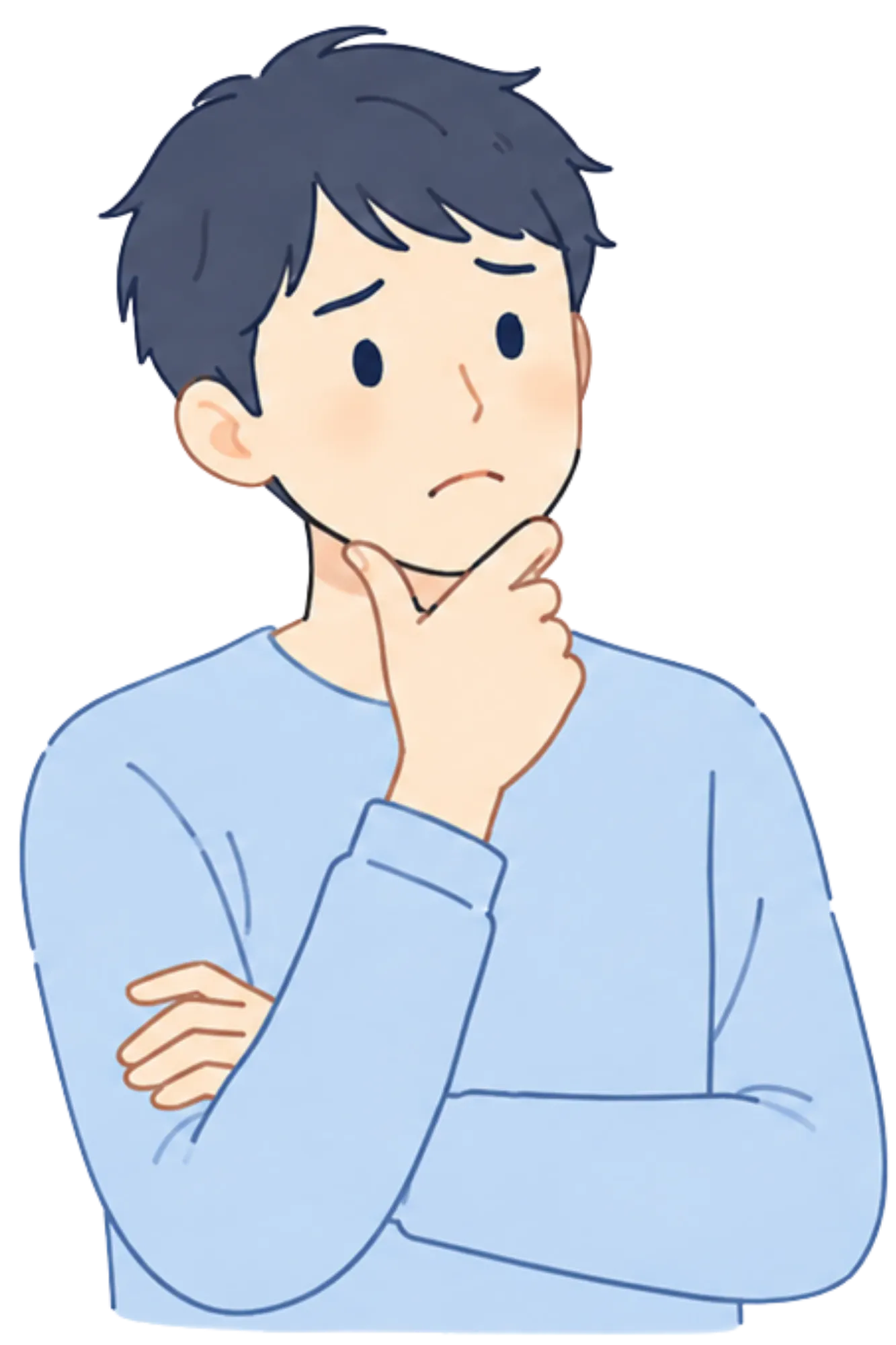 悩んでいる男性